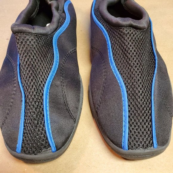 Aqua Shoes Size M (9-10) Black with Blue - Picture 2 of 6